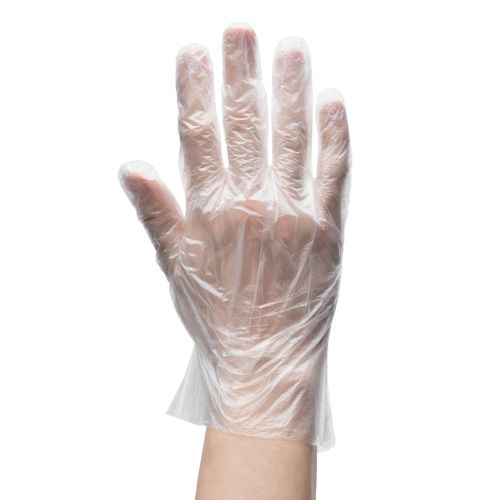Перчатки одноразовые полиэтиленовые, прозрачные, 100 шт. (50 пар) L купить в Москве с доставкой по всей России | ProtosMarket.ru