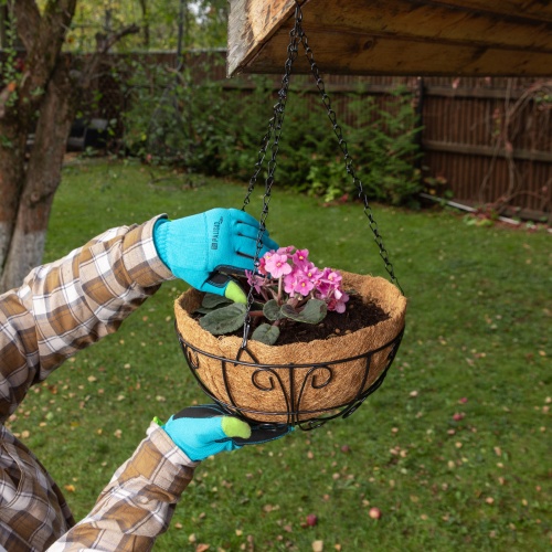 Кашпо подвесное с декором, с кокосовой корзиной, диаметр, 30 см Palisad купить в Москве с доставкой по всей России | ProtosMarket.ru