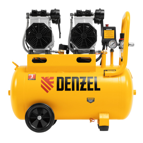 Компрессор безмасляный, малошумный DLS 2200/50, 2200 Вт, 2x1100, 50 л, 380 л/мин Denzel купить в Москве с доставкой по всей России | ProtosMarket.ru