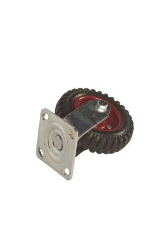 Колесо большегрузное поворотное PS 160 мм резина с протектором (F) купить в Москве с доставкой по всей России | ProtosMarket.ru