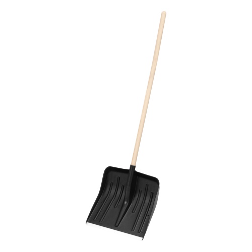 Лопата для уборки снега пластиковая, 420 х 425 х 1550 мм, деревянный черенок, Россия, Сибртех купить в Москве с доставкой по всей России | ProtosMarket.ru