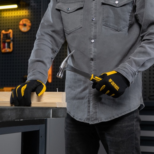 Молоток-гвоздодер 350 г, цельнометаллический, двухкомпонентная рукоятка Denzel купить в Москве с доставкой по всей России | ProtosMarket.ru