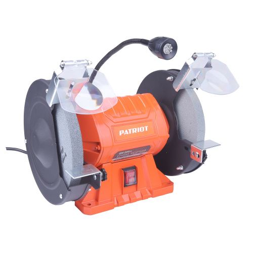 Станок заточной PATRIOT Expert GM 200 L, подсветка, 550Вт, 2980об/мин, 200мм диск, А36/А60 зерн, посадочный 16 мм, асинхронный, адаптер на круги 32 мм купить в Москве с доставкой по всей России | ProtosMarket.ru