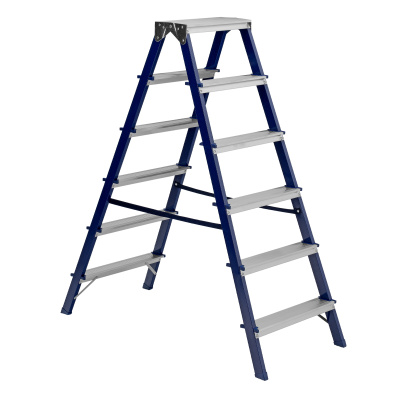 Стремянка двусторонняя 6 ступеней, стальная, Сибртех купить в Москве с доставкой по всей России | ProtosMarket.ru