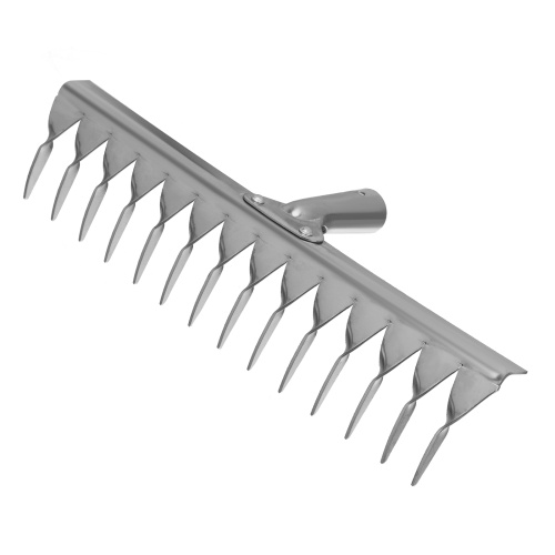 Грабли, нержавеющая сталь, 340 мм, 14 витых зубьев, без черенка, Сибртех купить в Москве с доставкой по всей России | ProtosMarket.ru