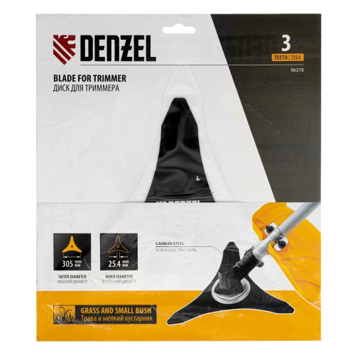 Диск для триммера , 305 х 25,4   3 лезвия// Denzel купить в Москве с доставкой по всей России | ProtosMarket.ru