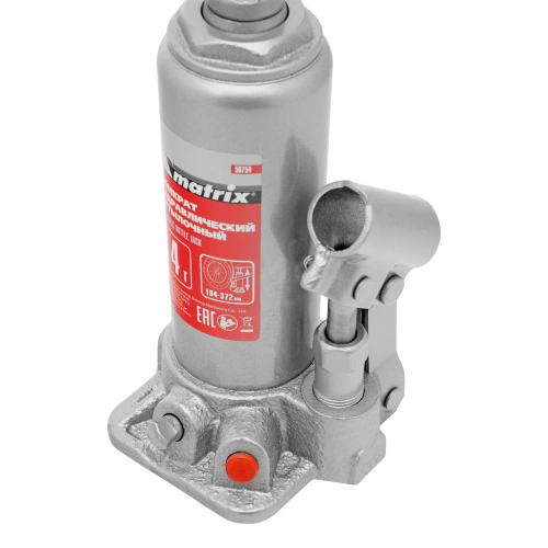 Домкрат гидравлический бутылочный, 4 т, высота подъема 194-372 мм, в пластиковый кейсе Matrix купить в Москве с доставкой по всей России | ProtosMarket.ru