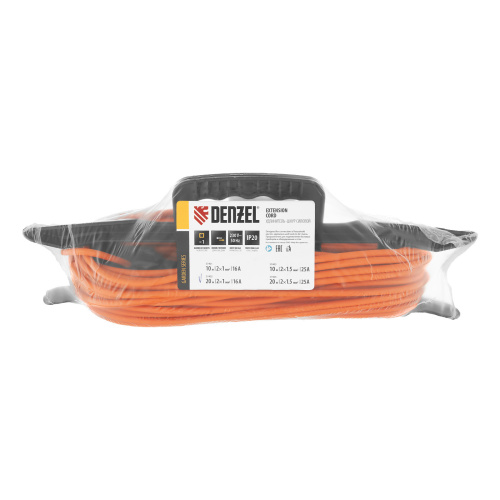 Удлинитель-шнур силовой Garden Series, б/з, ПВС, 20м, 1 розетка, 2 x 1 мм, Denzel купить в Москве с доставкой по всей России | ProtosMarket.ru