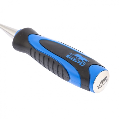 Долото-стамеска, плоская, 24 мм, двухкомпонентная рукоятка, металлический затыльник Барс купить в Москве с доставкой по всей России | ProtosMarket.ru