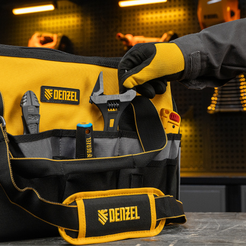 Сумка для инструмента, 500х245х300 мм, 20 карман.,съемный органайз. 10 карман.,наплеч. рем. Denzel купить в Москве с доставкой по всей России | ProtosMarket.ru
