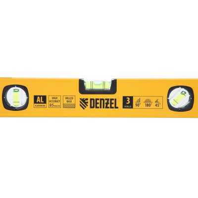 Уровень алюминиевый, магнит., фрезерованный, 3 глазка (1 зеркал.) 0,5 мм/м, 400 мм Denzel купить в Москве с доставкой по всей России | ProtosMarket.ru
