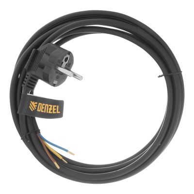 Шнур сетевой Energy Series, ПВС, 3 м, 3 x 1 мм, с неразборной вилкой, черный, Denzel купить в Москве с доставкой по всей России | ProtosMarket.ru