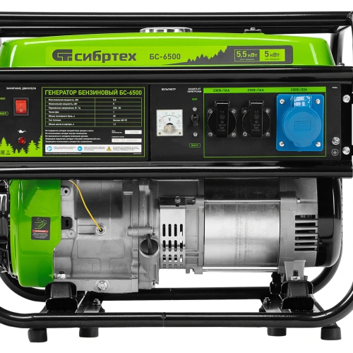 Генератор бензиновый БС-6500, 5.5 кВт, 230В, четырехтактный, 25 л, ручной стартер Сибртех купить в Москве с доставкой по всей России | ProtosMarket.ru