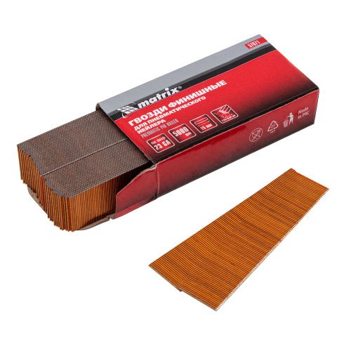 Гвозди финишные, (шпильки) 23GA для пневматического нейлера финишного D 0.64 мм, длина 15 мм, 5000 шт Matrix купить в Москве с доставкой по всей России | ProtosMarket.ru