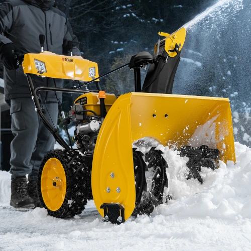 Бензиновая снегоуборочная машина SBM 610S PRO, 212 cc, электростартер, фара, обогрев Denzel купить в Москве с доставкой по всей России | ProtosMarket.ru