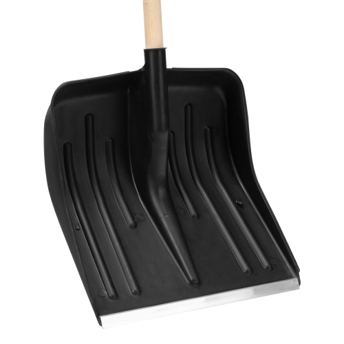 Лопата для уборки снега пластиковая, 420 х 425 х 1550 мм, деревянный черенок, Россия, Сибртех купить в Москве с доставкой по всей России | ProtosMarket.ru