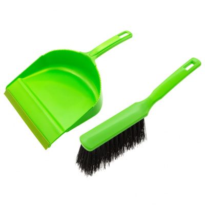 Набор: совок с кромкой 330 x 225 мм и щетка-сметка 285 мм, зеленый, Home Palisad купить в Москве с доставкой по всей России | ProtosMarket.ru