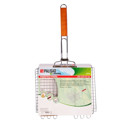Решетка гриль 260 х 320 х 65 мм. объемная хромированная Camping Palisad купить в Москве с доставкой по всей России | ProtosMarket.ru