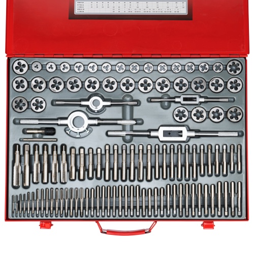 Набор метчиков и плашек М2-М18, 110 шт, металлический кейс Matrix купить в Москве с доставкой по всей России | ProtosMarket.ru