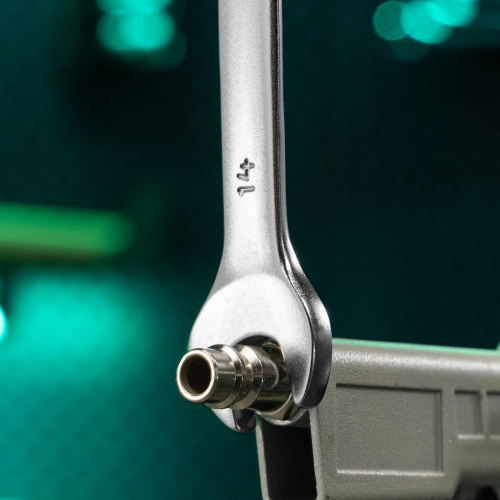 Ключ комбинированный, 14 мм, CrV, матовый хром Stels купить в Москве с доставкой по всей России | ProtosMarket.ru