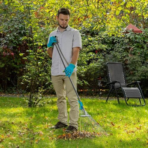 Грабли веерные стальные, 190 - 600 х 790 - 1620 мм,15 зубьев, раздвижные,стальной черенок, Luxe, Palisad купить в Москве с доставкой по всей России | ProtosMarket.ru