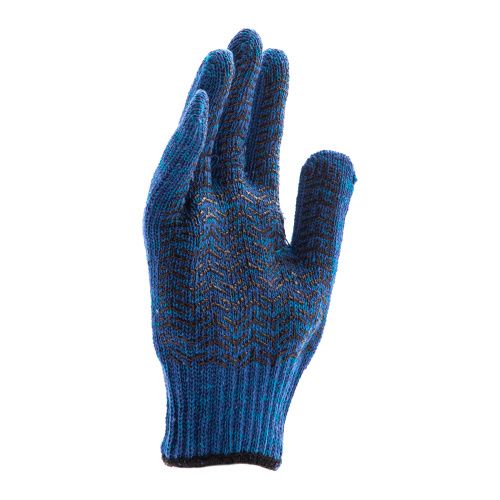 Перчатки трикотажные усиленные, гелевое ПВХ-покрытие, 7 класс, синие Сибртех купить в Москве с доставкой по всей России | ProtosMarket.ru