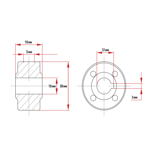 Ролик подачи проволоки 0,8/1,0мм под стальную проволоку для WMA 205, 225MQ купить в Москве с доставкой по всей России | ProtosMarket.ru