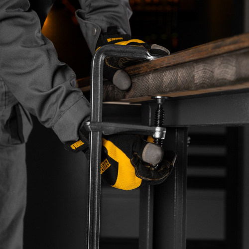 Струбцина F-образная, 120x600мм, кованая Denzel купить в Москве с доставкой по всей России | ProtosMarket.ru