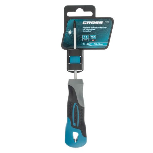 Отвертка PZ0 x 75 мм, S2, трехкомпонентная ручка Gross купить в Москве с доставкой по всей России | ProtosMarket.ru