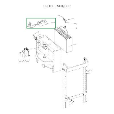 Зарядное устройство для штабелеров SDR 1536/1545S/1645/1656/2036/2045, SDK купить в Москве с доставкой по всей России | ProtosMarket.ru