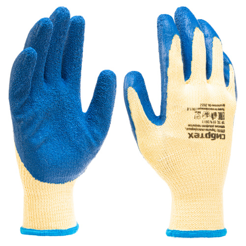 Перчатки трикотажные, полиэфирные, латексное рельефное покрытие, размер 8 Сибртех купить в Москве с доставкой по всей России | ProtosMarket.ru