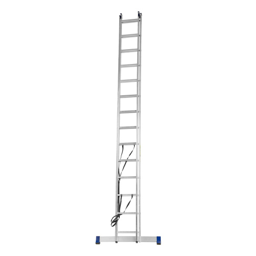 Лестница, 2 х 14 ступеней, алюминиевая, двухсекционная, Сибртех купить в Москве с доставкой по всей России | ProtosMarket.ru