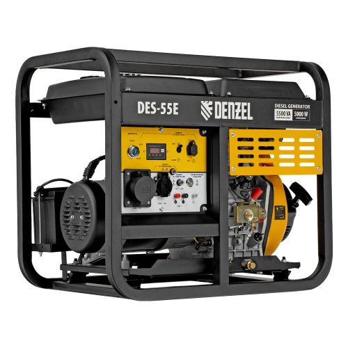 Генератор дизельный DES-55E, 5,5 кВт, 230 В, 11 л, электростартер Denzel по ценам производителя в Москве с доставкой по всей России