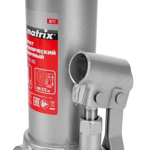 Домкрат гидравлический бутылочный, 3 т, высота подъема 194-372 мм Matrix купить в Москве с доставкой по всей России | ProtosMarket.ru