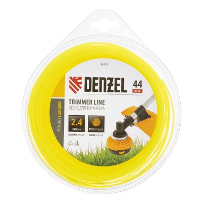 Леска для триммера, круглая 2.4 мм х 44 м, блистер Flex cord Denzel купить в Москве с доставкой по всей России | ProtosMarket.ru
