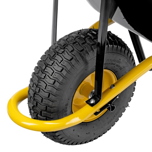 Тачка строительная, усиленная, объем 130 л, 230 кг, колесо 15х6.00-6 Denzel купить в Москве с доставкой по всей России | ProtosMarket.ru