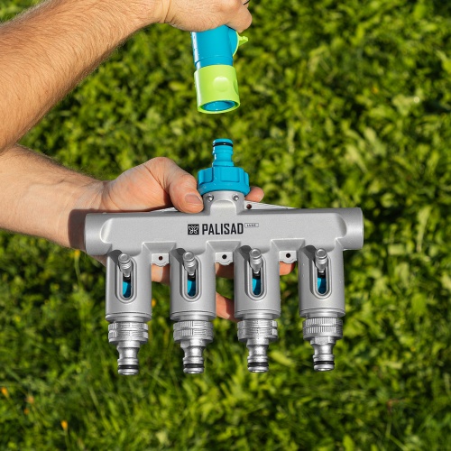 Разветвитель четырёхканальный, с внутренней резьбой 3/4", алюминий, LUXE Palisad купить в Москве с доставкой по всей России | ProtosMarket.ru