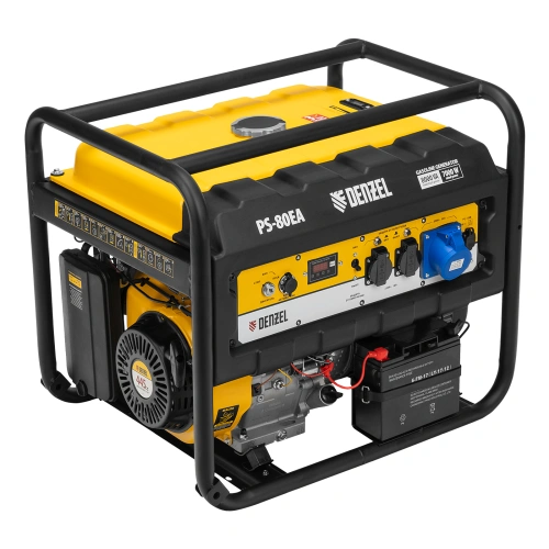 Генератор бензиновый PS 80 EA, 8.0 кВт, 230 В, 25 л, коннектор автоматики, электростартер Denzel купить в Москве с доставкой по всей России | ProtosMarket.ru