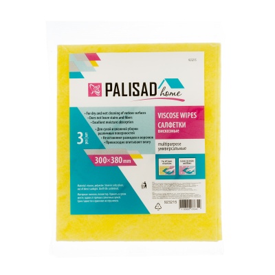 Салфетки вискозные универсальные, 300 x 380 мм, 3 шт., Home Palisad купить в Москве с доставкой по всей России | ProtosMarket.ru
