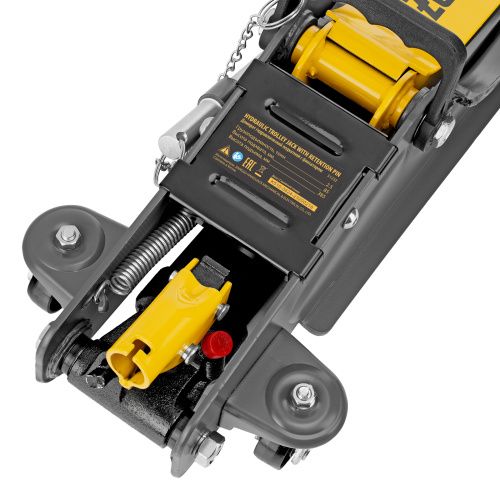 Домкрат гидравлический подкатной с фиксатором, 2,5 т, 85-385 мм Denzel купить в Москве с доставкой по всей России | ProtosMarket.ru