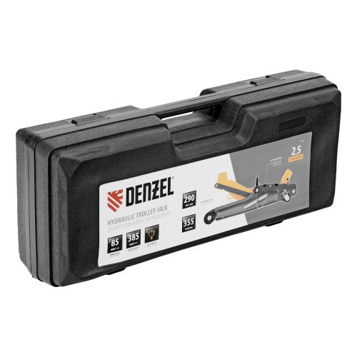 Домкрат гидравлический подкатной с фиксатором, 2,5 т,  85-385 мм, в пласт. кейсе Denzel купить в Москве с доставкой по всей России | ProtosMarket.ru