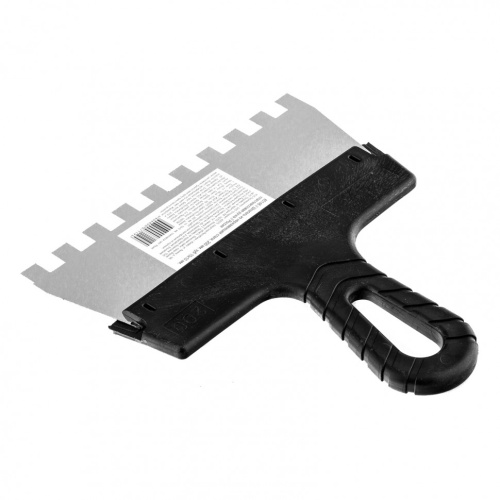 Шпатель из нержавеющей стали, 200 мм, зуб 10 х 10 мм, пластмассовая ручка Sparta купить в Москве с доставкой по всей России | ProtosMarket.ru