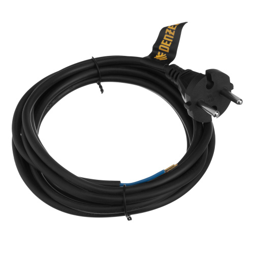 Шнур сетевой Energy Series, ПВС, 3 м, 2 x 1 мм, с неразборной вилкой, черный, Denzel купить в Москве с доставкой по всей России | ProtosMarket.ru