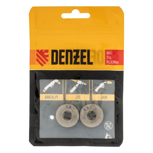 Подающий ролик, V профиль под стальную проволоку 0,8-1мм, посадка квадрат, 2 шт Denzel купить в Москве с доставкой по всей России | ProtosMarket.ru