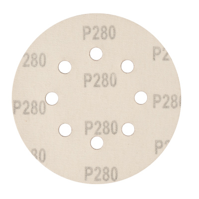 Круг абразивный на ворсовой подложке под "липучку", перфорированный, P 280, 125 мм, 5 шт Сибртех купить в Москве с доставкой по всей России | ProtosMarket.ru
