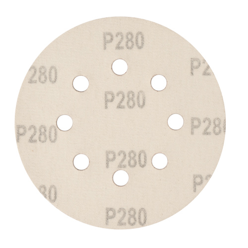 Круг абразивный на ворсовой подложке под "липучку", перфорированный, P 280, 125 мм, 5 шт Сибртех купить в Москве с доставкой по всей России | ProtosMarket.ru