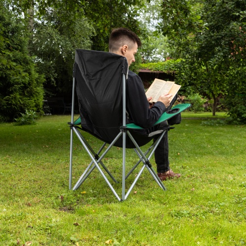 Кресло складное с подлокотниками и подстаканником, 60 х 60 х 110/92 см, Camping Palisad купить в Москве с доставкой по всей России | ProtosMarket.ru