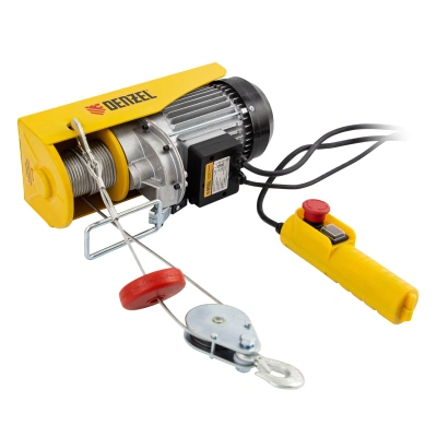 Тельфер электрический TF-500, 0.5 т, 1020 Вт, высота 12 м, 10 м/мин Denzel купить в Москве с доставкой по всей России | ProtosMarket.ru