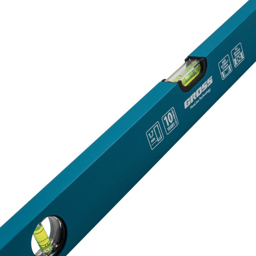 Уровень алюминиевый усиленный, 600 мм, 3 глазка Gross купить в Москве с доставкой по всей России | ProtosMarket.ru