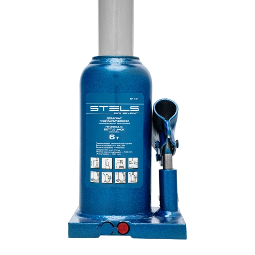 Домкрат гидравлический бутылочный телескопический, 6 т, h подъема 190-480 мм Stels купить в Москве с доставкой по всей России | ProtosMarket.ru